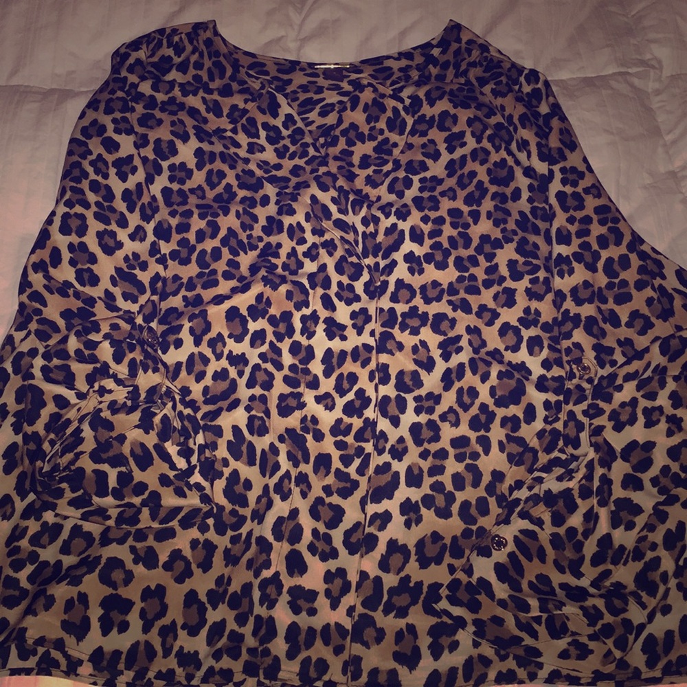 Leopard-Print Blouse